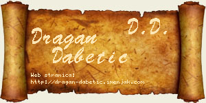 Dragan Dabetić vizit kartica